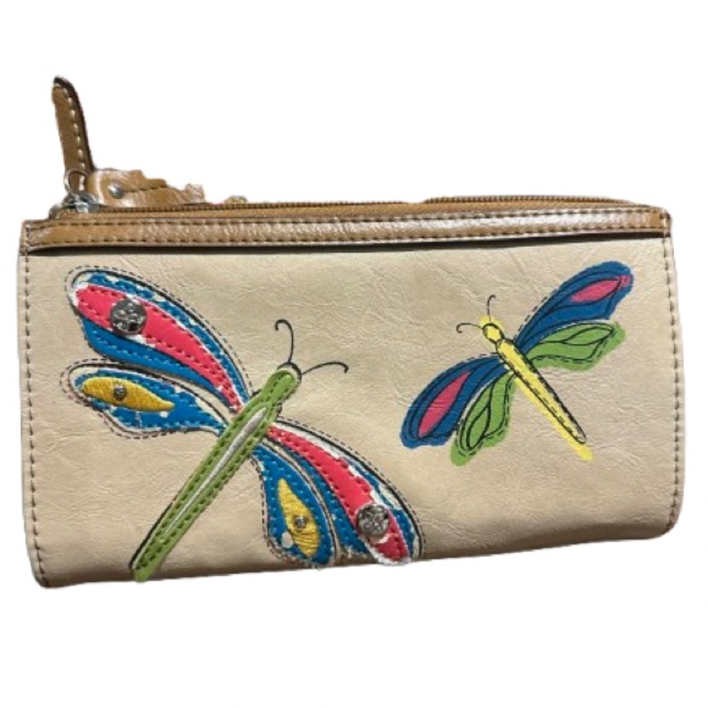 Relic Multicolor Dragonfly Wallet Vintage
